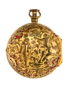Fickur med boett av guld med figurscen i dekoren, 1700-tal - Hallwylska museet - 110436 photo