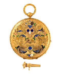 Fickur med boett av guld och emalj, 1840-tal - Hallwylska museet - 110600 photo
