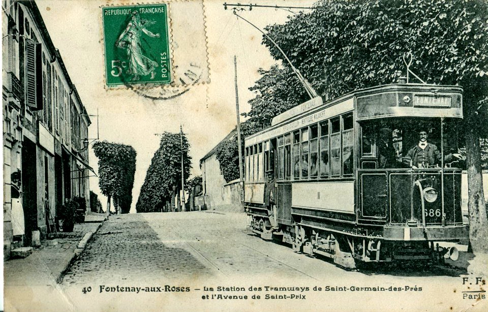 FF 40 - FONTENAY AUX ROSES - La station des tramways de Saint-Germains des prés ..