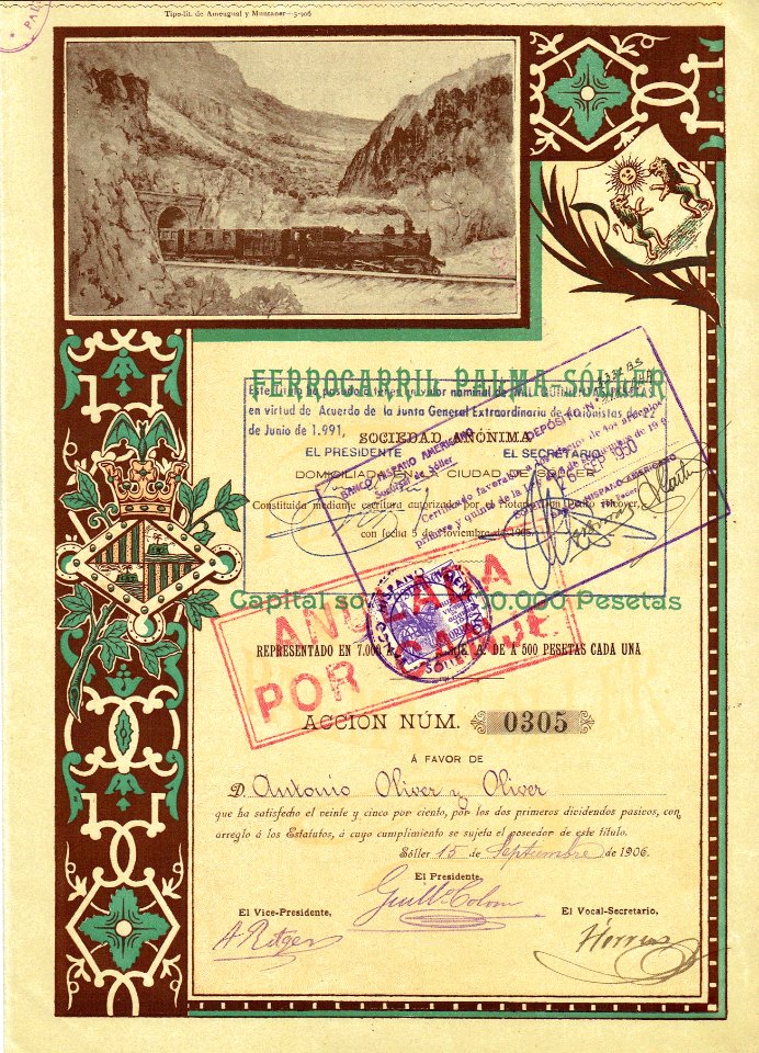 Ferrocarril Palma-Soler-Ferrocarril 1906