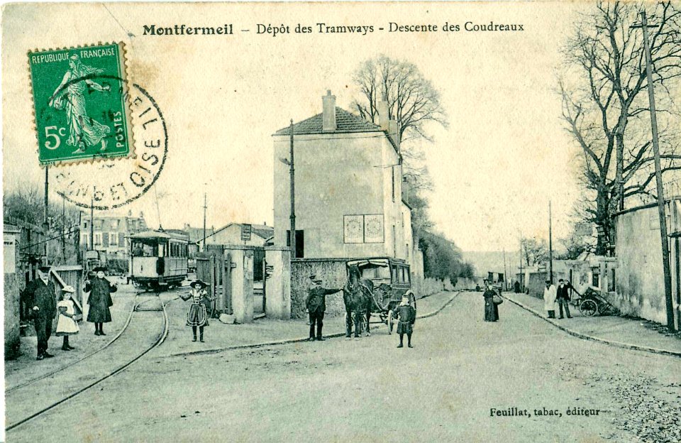 Feuillat - MONTFERMEIL - Dépot des Tramways - Descente des Coudreaux