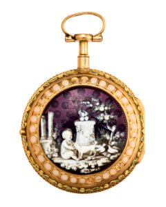 Fickur med boett i guld samt måleri i emalj, 1700-tal - Hallwylska museet - 110412