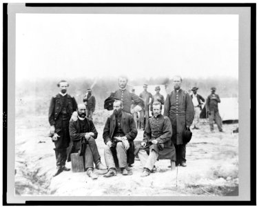 Field and staff of 39th U.S. Colored infantry, in front of Petersburg, Va. LCCN92521844