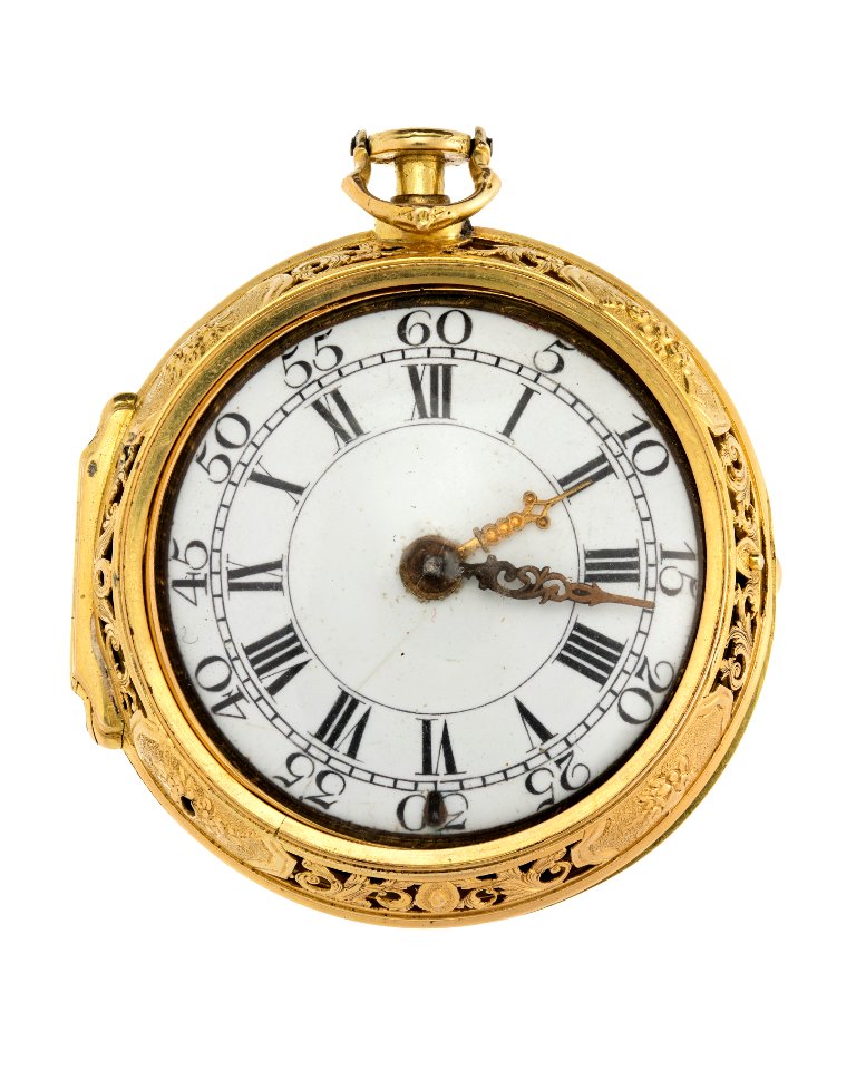 Fickur med boett av guld och urtavla i emalj, 1700-tal - Hallwylska museet - 110437
