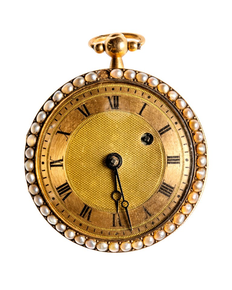Fickur av guld med emalj och orientaliska pärlor, 1800 - Hallwylska museet - 110404