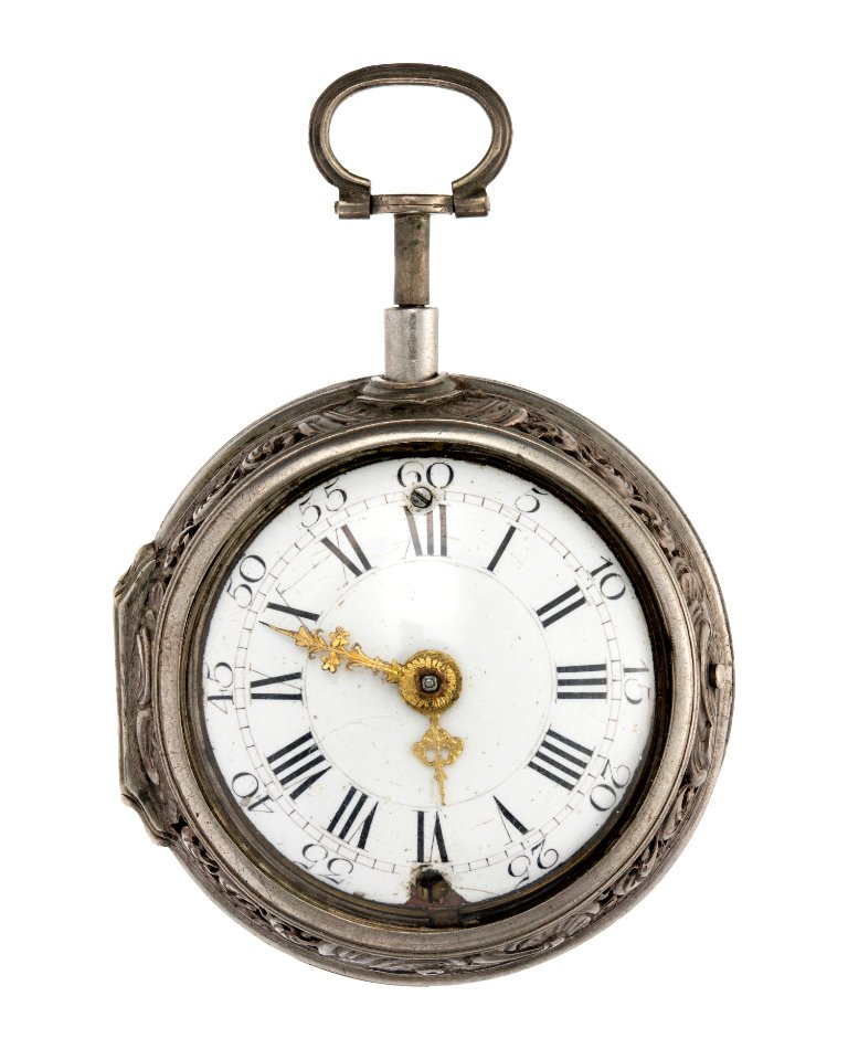 Fickur med boett av silver och urtavla av emalj, 1700-tal - Hallwylska museet - 110440