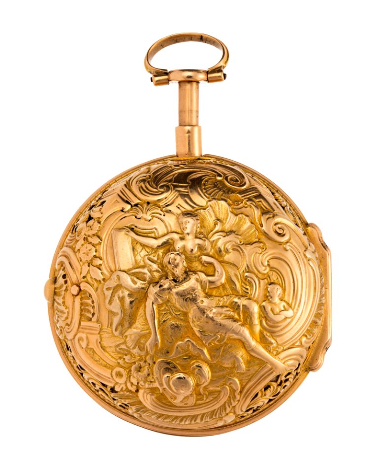 Fickur med boett av guld med mytologisk figurscen, 1700-tal - Hallwylska museet - 110432