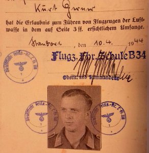 FFS B34, Schwerin-Görries, Flugschüler Fw Kurt Gerner
