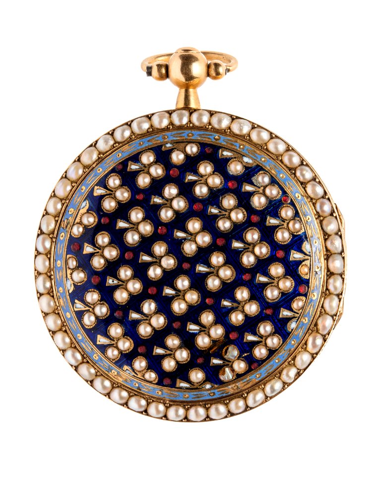 Fickur av guld med emalj och orientaliska pärlor, 1800 - Hallwylska museet - 110405