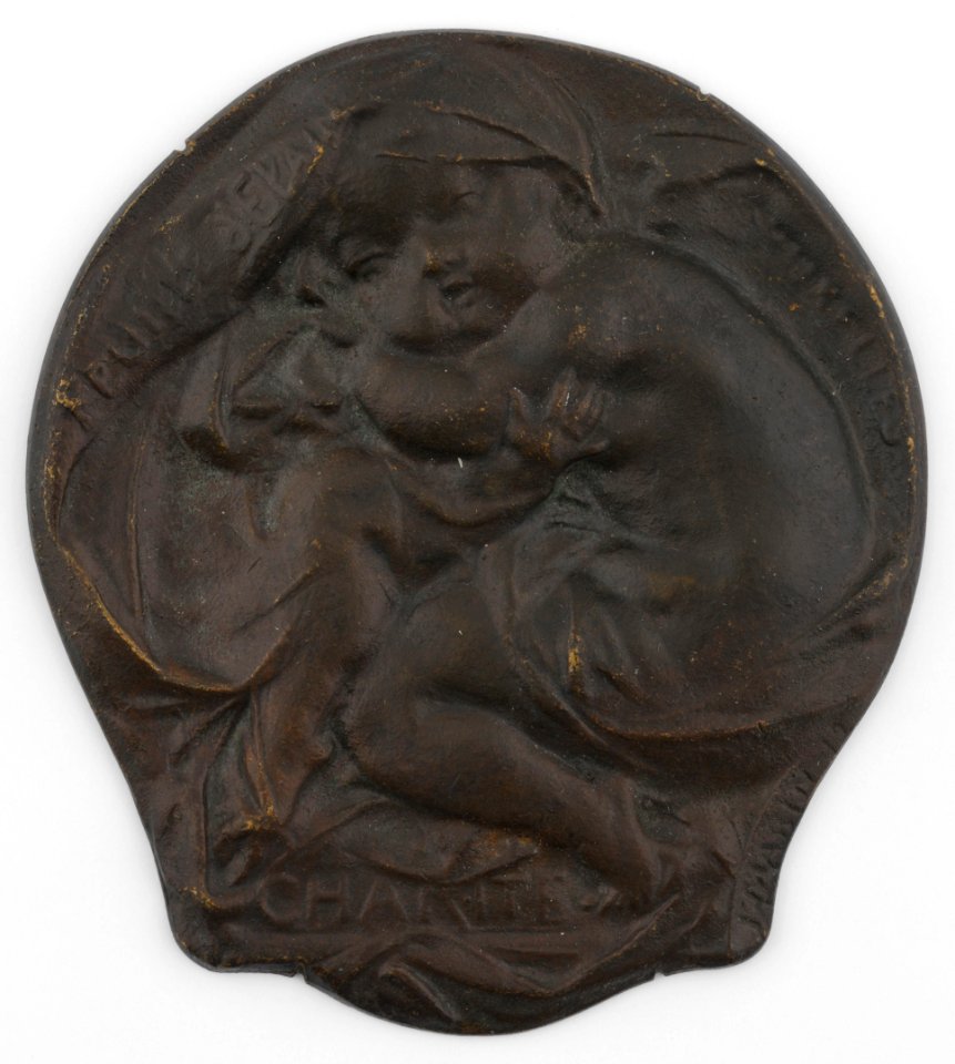 Feuille d'Etain Bruxelles Charité, plaquette by Jacques Marin (1877-1950), Belgium, Coins and Medals Department of the Royal Library of Belgium, 2N118 - 3 (recto)