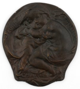 Feuille d'Etain Bruxelles Charité, plaquette by Jacques Marin (1877-1950), Belgium, Coins and Medals Department of the Royal Library of Belgium, 2N118 - 3 (recto)