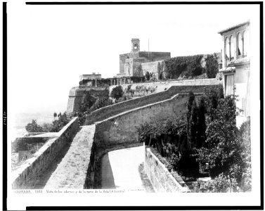 Granada. Vista de los adarves y de la torre de la Vela (Alhambra) - J. Laurent. Madrid. LCCN94512005