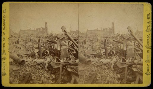 Field, Leiter & Co. department store ruins after the fire, Chicago, circa 1871 (NBY 7135)