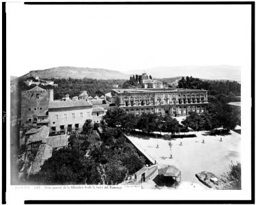 Granada. Vista general de la Alhambra desde la torre del Homenaje - J. Laurent. Madrid. LCCN94511995