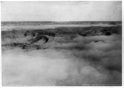 Grand Canyon of Arizona through the fog LCCN90709130 photo