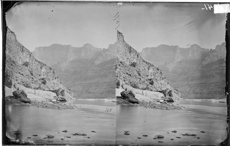 GRAND CANYON ABOVE GROTTO SPRING, WALLS 5000 FEET, COLORADO RIVER - NARA - 523912