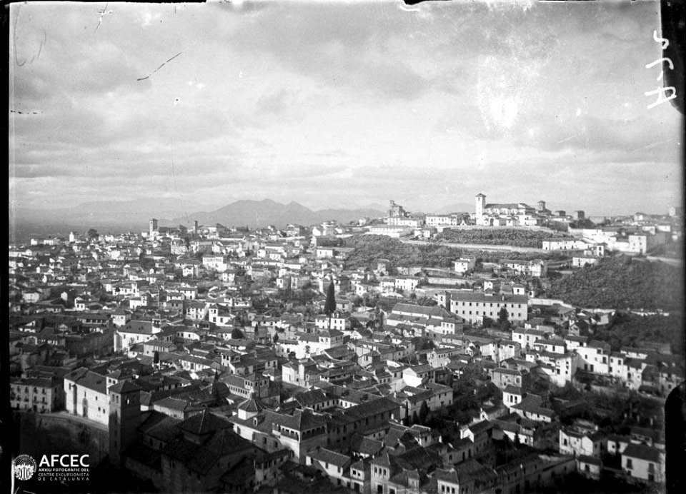 Granada i el barri de l'Albaicín des de l'Alhambra