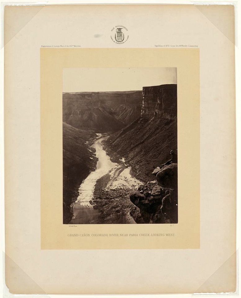 Grand Cañon, Colorado River, near Paria Creek, looking west - W. Bell, phot. LCCN2007684803