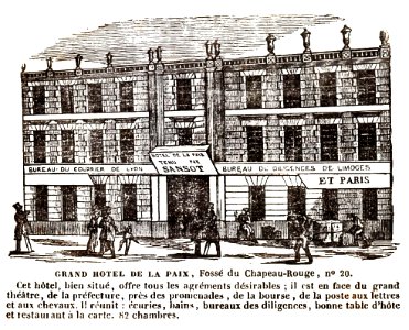 Grand Hôtel de la Paix, XIXe siècle, Bordeaux