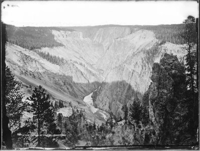 Grand Canyon of the Yellowstone, from the east bank - NARA - 516695 photo