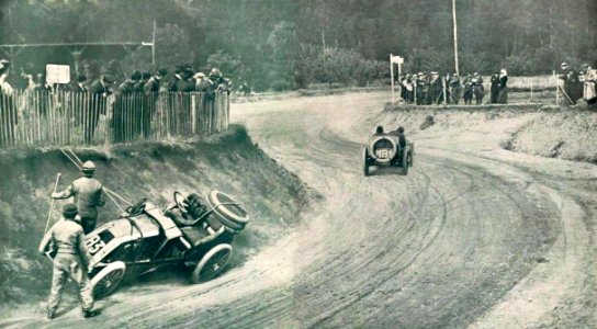 Grand Prix de l'ACF 1907, accident de Richez au virage de Londinières