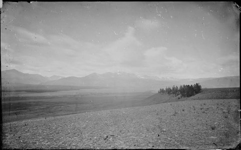 Grand or massive mountain, from near mouth of California Gulch, Sawatch Range. Lake County, Colorado. - NARA - 517026 photo