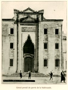 Grand portail du parvis de la Suleïmanié - Barth Hermann - 1913