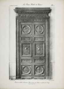 Grand escalier d'honneur. Porte d'entre des Salons, au palier du 1er tage (jlpw15 0735)
