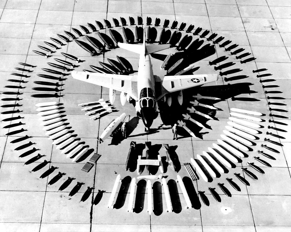 Grumman A-6A Intruder weapon load display, 1962 (NNAM.2011.003.240.028)