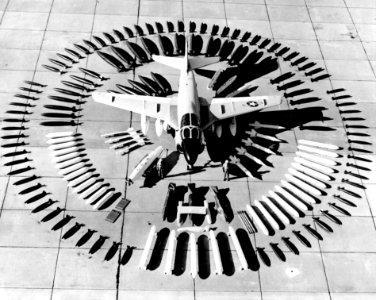 Grumman A-6A Intruder weapon load display, 1962 (NNAM.2011.003.240.028)