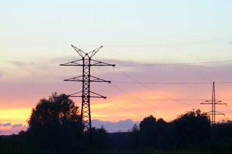 Silhouette sky sunset photo