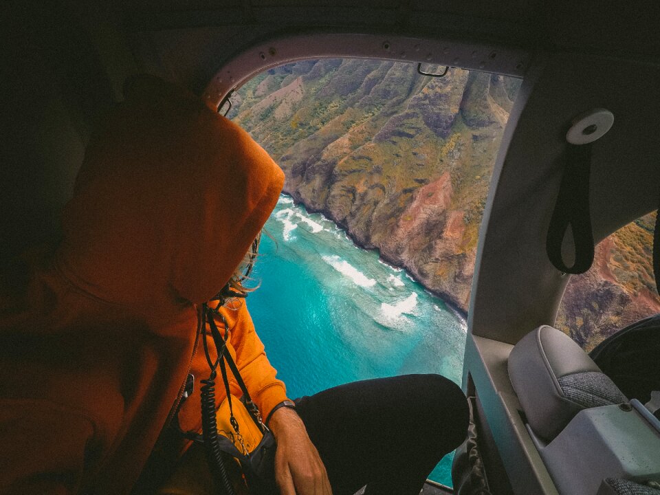 Passenger helicopter aerial