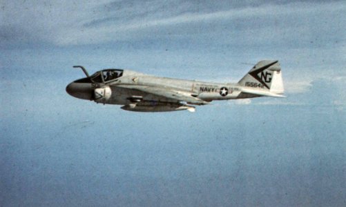 Grumman A-6A Intruder of VA-165 in flight, in 1973