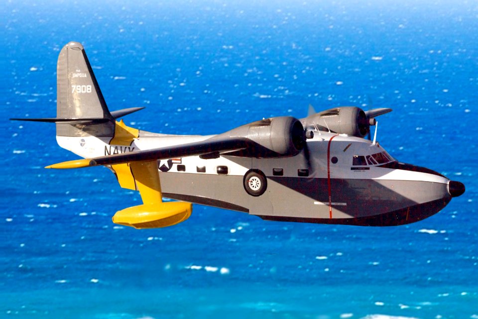 Grumman HU-16C Albatross in flight (modified)