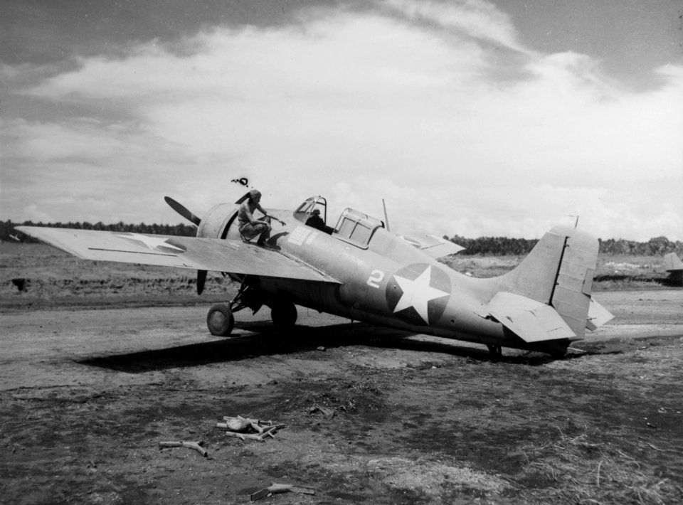 Grumman F4F-4 Wildcat at Henderson Field on 2 February 1943