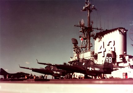 Grumman TBM-3R Avengers on USS Coral Sea (CVA-43) on 26 January 1955