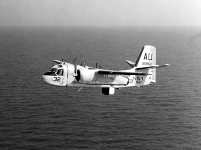 Grumman S-2E Tracker of VS-27 in flight in the later 1960s
