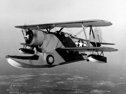 Grumman J2F-6 Duck in flight on 31 December 1943 (80-G-211354)