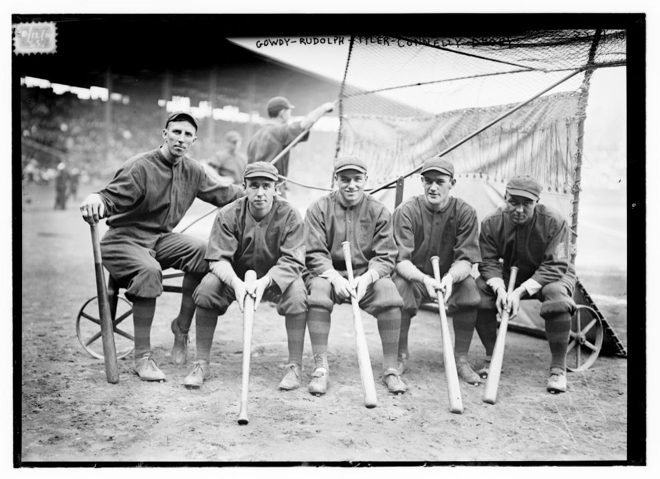 Hank Gowdy, Dick Rudolph, Lefty Tyler, Joey Connolly, Oscar Dugey (baseball) LCCN2014697790