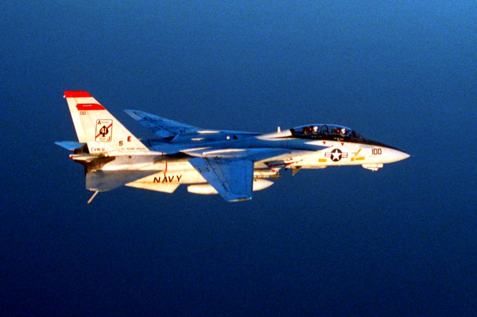 Grumman F-14A Tomcat of VF-41 in flight on 15 February 1991 (6475403)