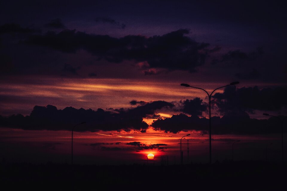 Sky sunset dark