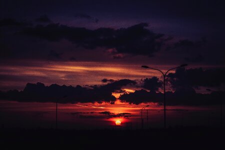 Sky sunset dark photo