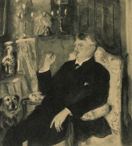 Hans Sutter - Innenraum mit Herrenbildnis