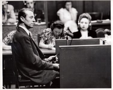 Hans Fritzsche testifies as a defense witness in the Judges' Trial