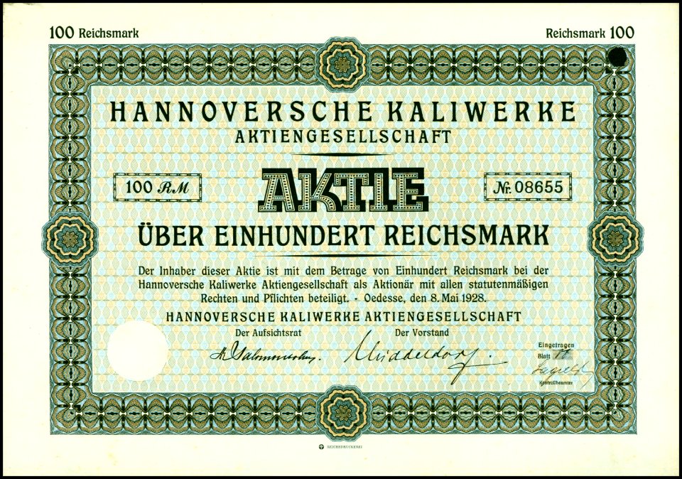 Hannoversche Kaliwerke AG 1928