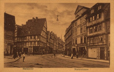 Hannover, Niedersachsen - Marktstraße (Zeno Ansichtskarten)