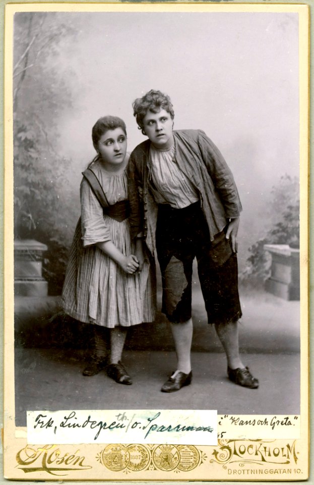 Hans och Greta, Kungliga teatern 1895. Rollporträtt - SMV - H5 095