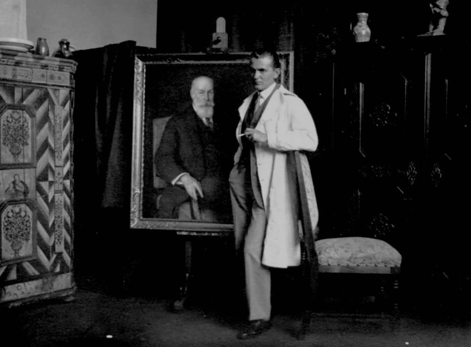 Hans Schachinger im Atelier 1928 Portrait Michael Hainisch