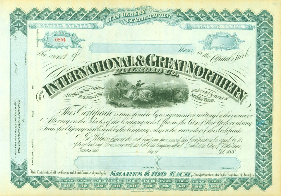 International & Great Northern Railroad Co. 188x