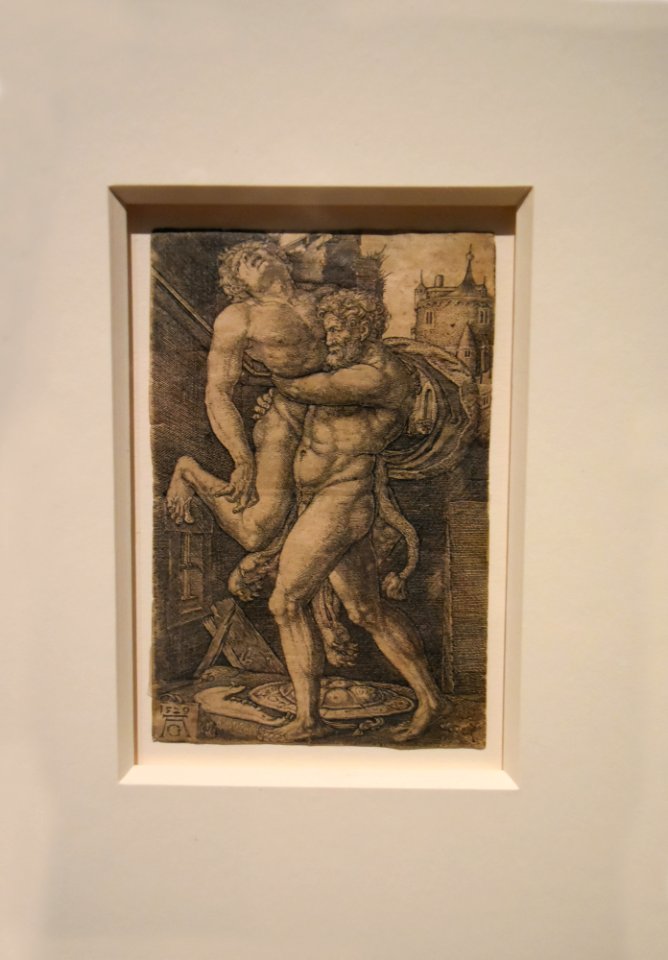 Heinrich Aldegrever - Lucha entre Hércules y Anteo